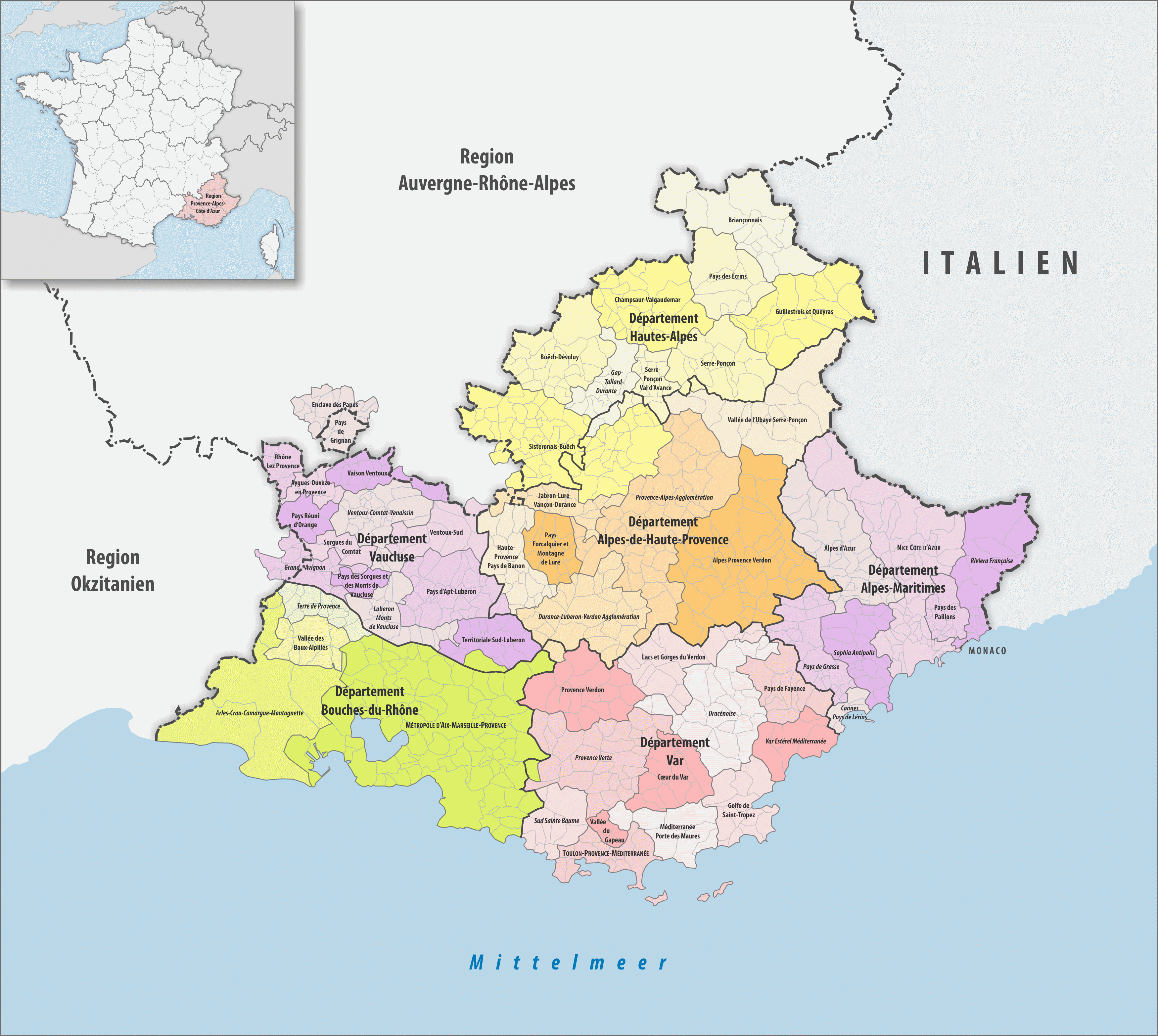 Région Provence ≡ Voyage - Carte - Plan