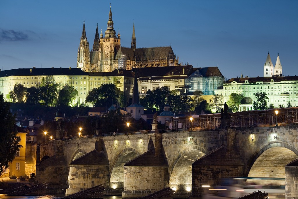 Photo d'une nuit à Prague