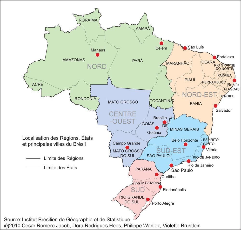 Brésil - Carte politique
