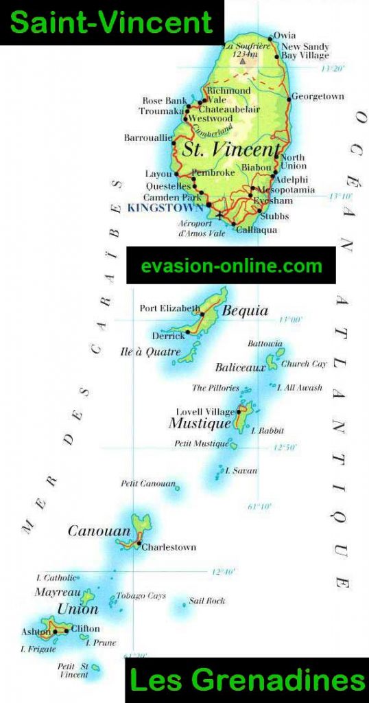 Saint-Vincent - Carte