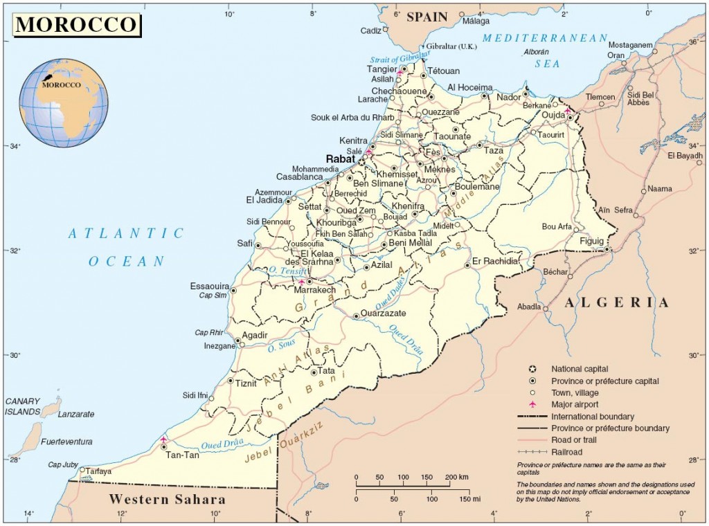 Carte du Maroc - Régions