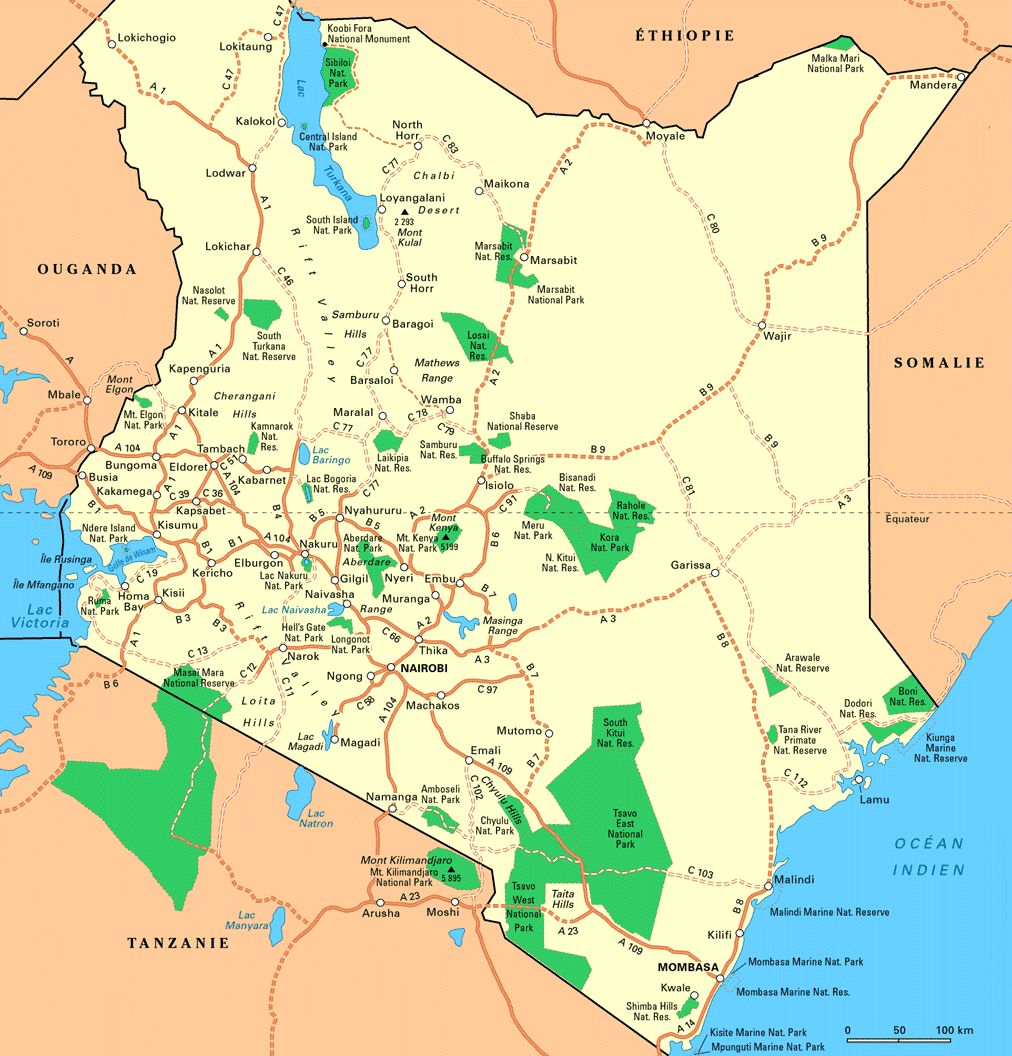 Kenya - Carte et Plan