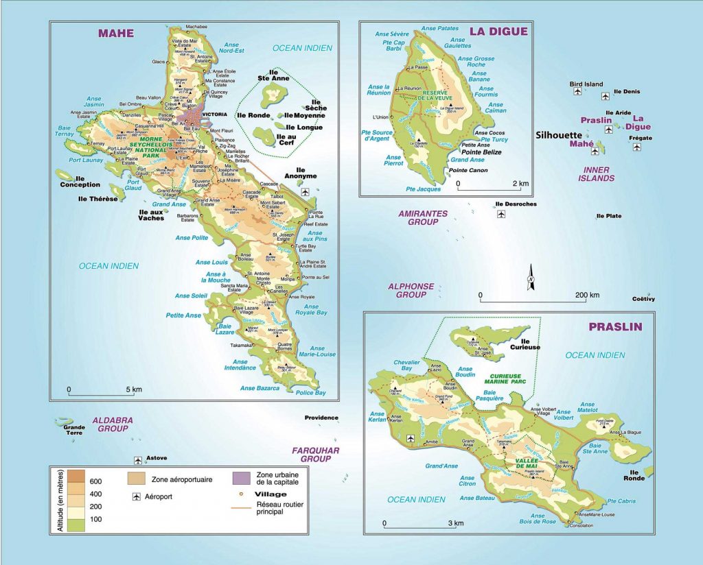 Carte des Seychelles