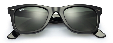 Lunettes noir et or de soleil clubmaster - aviator - wayfarer