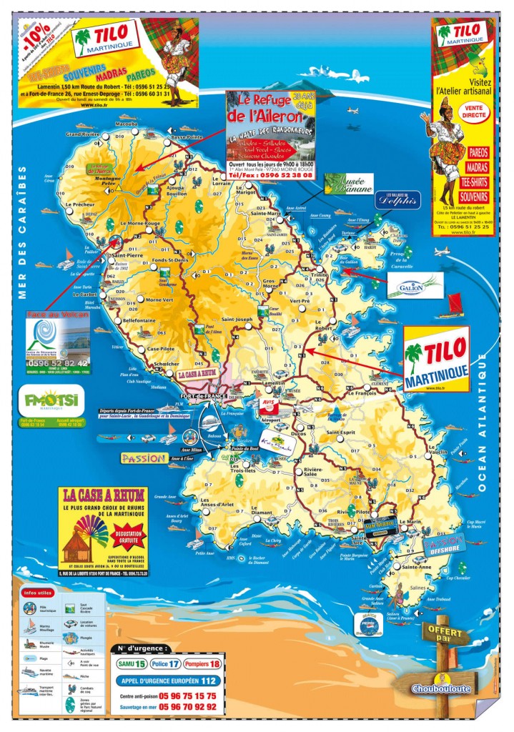 carte martinique touristique-informations