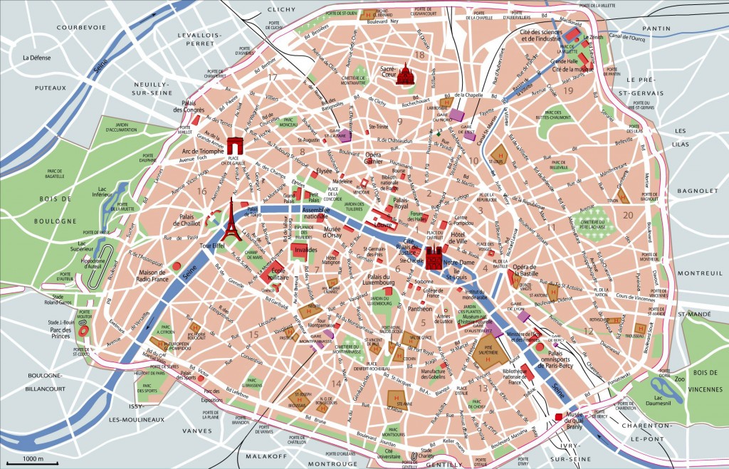 paris carte des monument - map