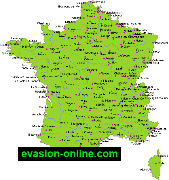 Carte - France - Villes