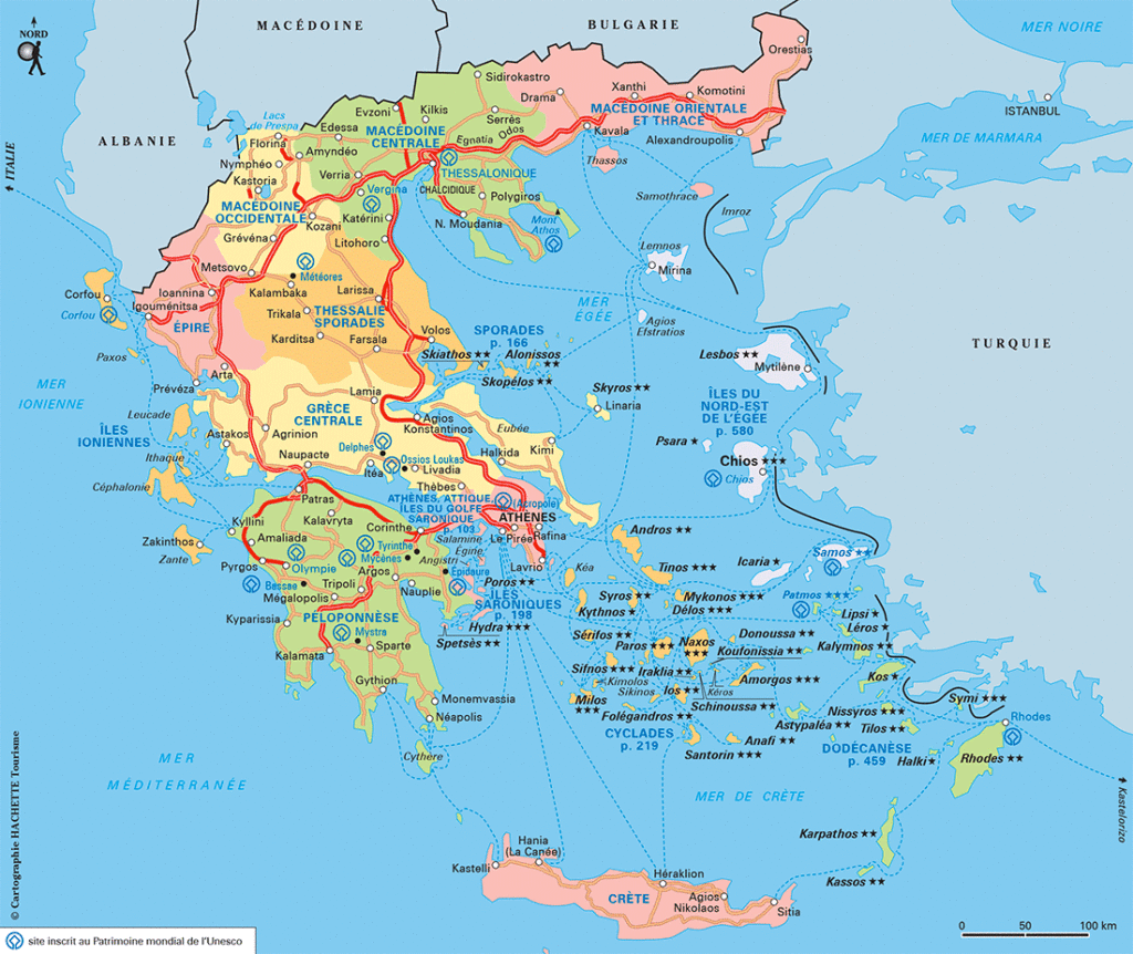Carte Îles grecques : Plan Îles grecques en 2020