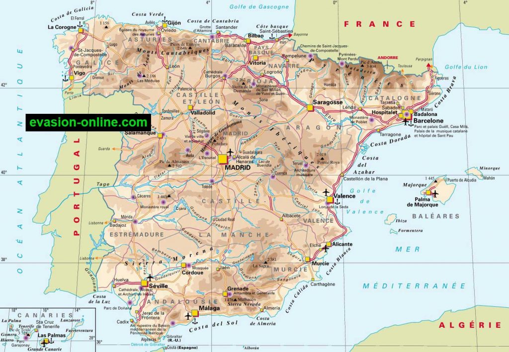 Espagne carte