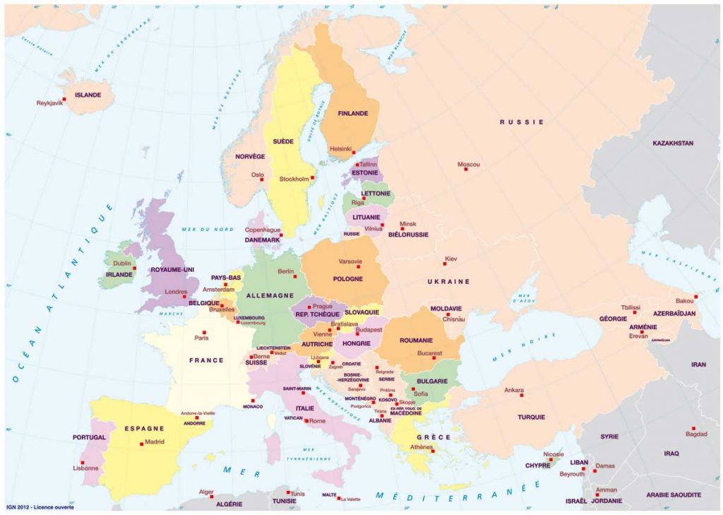capitales de l'Europe