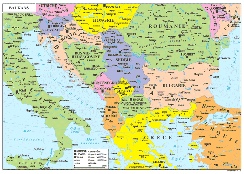 Carte Europe de l'Est
