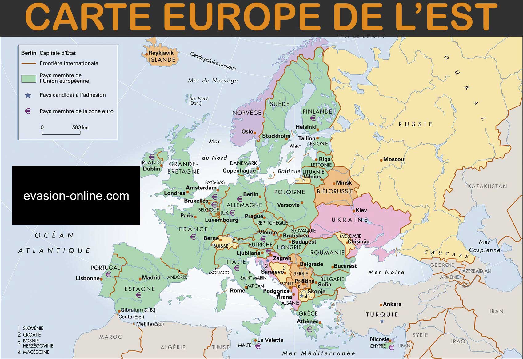 carte europe de l est images et photos