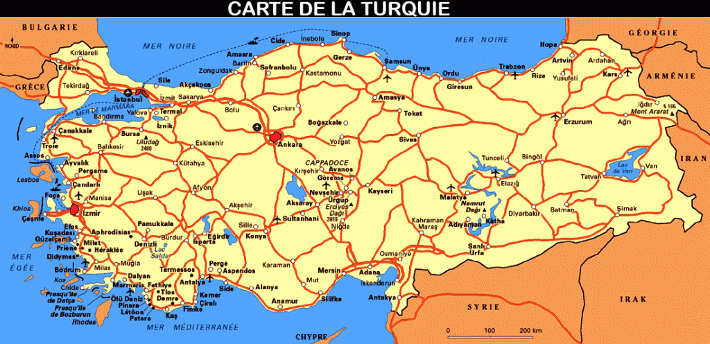 Carte de Turquie