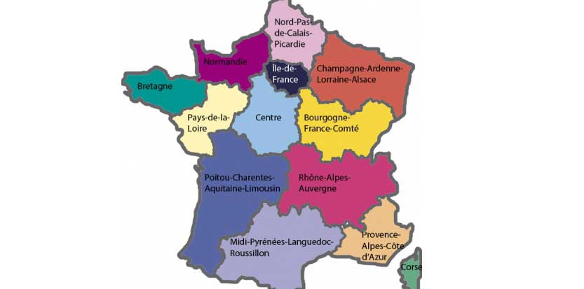 Les 13 régions françaises