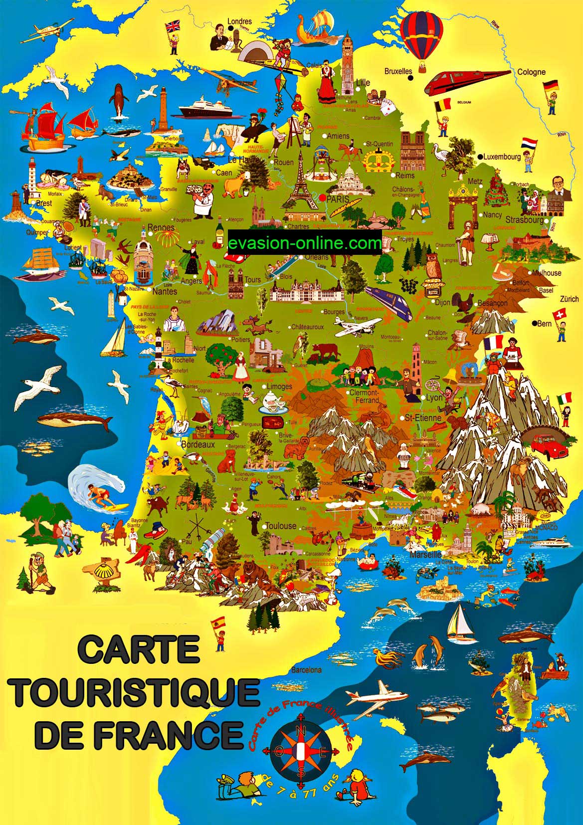 carte de france touristique