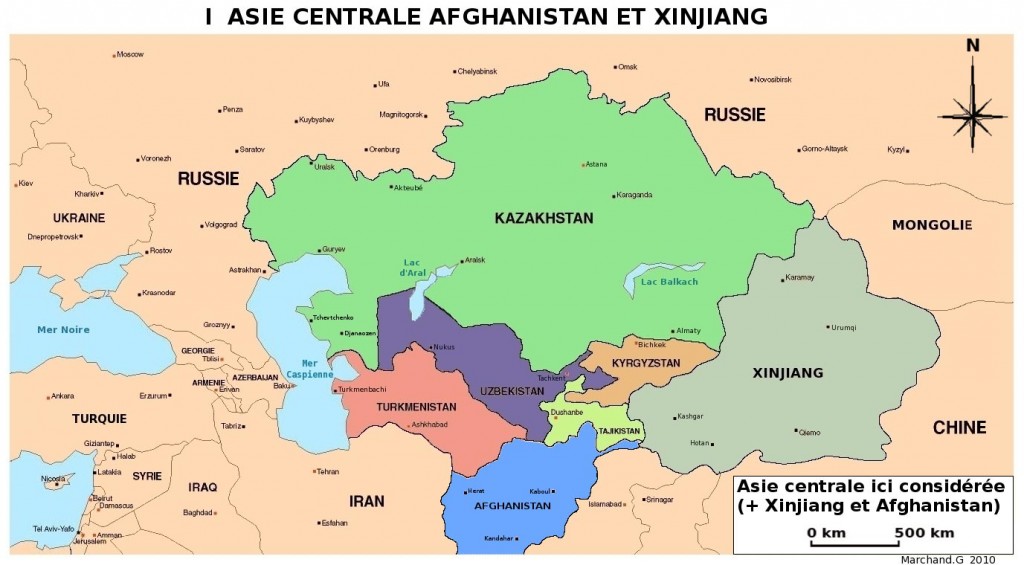 Asie Centrale - Carte
