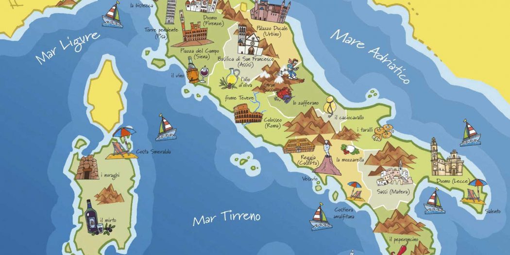 carte italie touristique