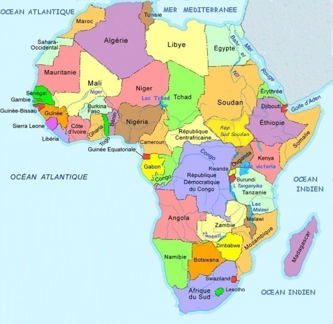 Pays D Afrique De L Est Carte Afrique » Vacances - Guide Voyage