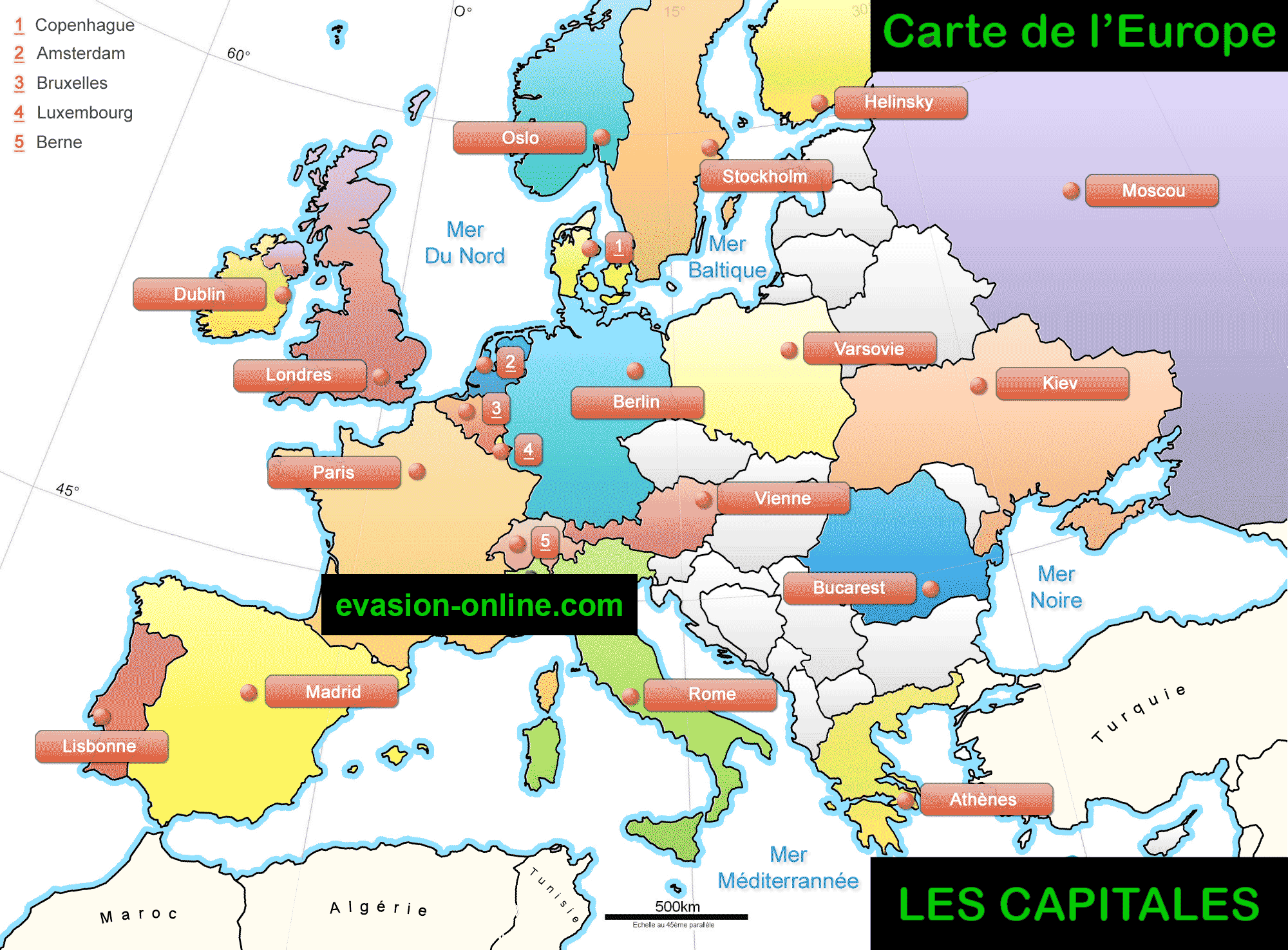 Carte Europe Geographie Des Pays Vacances Guide Voyage