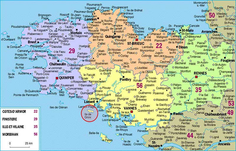 Carte De La Bretagne D partement SGDX Carte De La Bretagne D partement SGDX