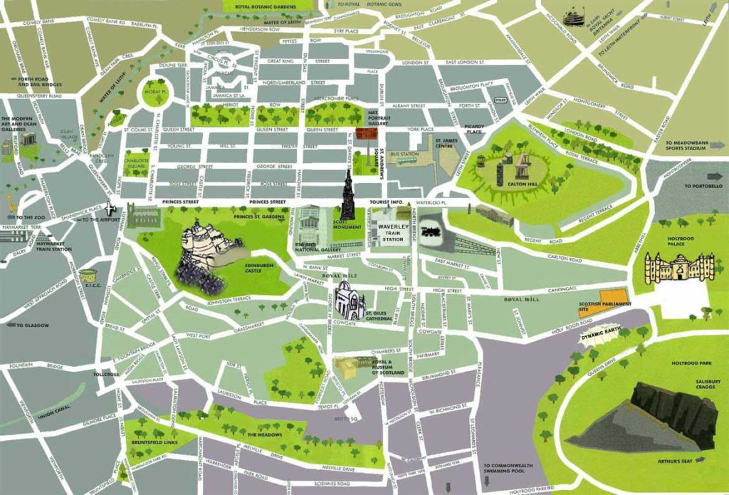 Edimbourg carte