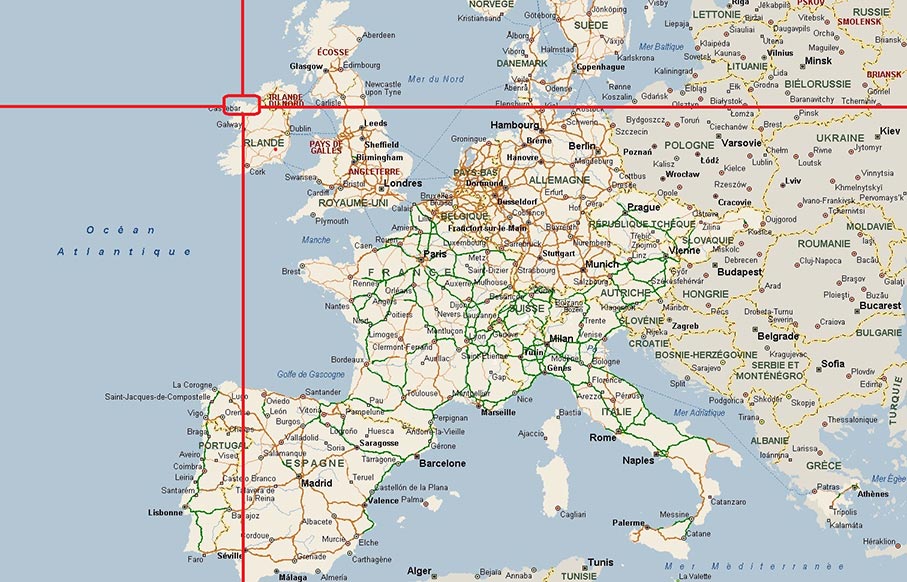 Irlande - Carte du monde