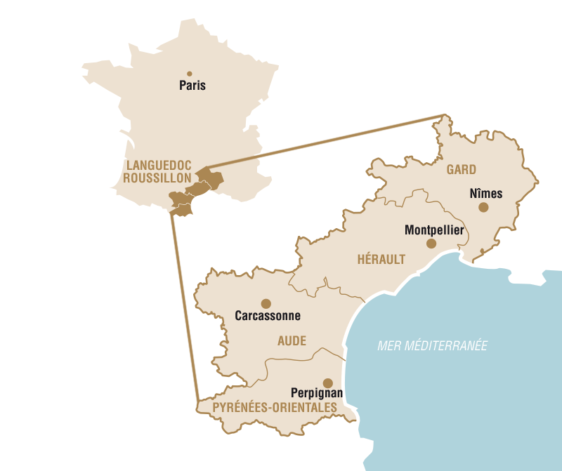 Le Pays d'oc Carte