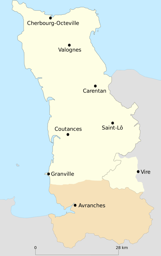 Carte du Cotentin