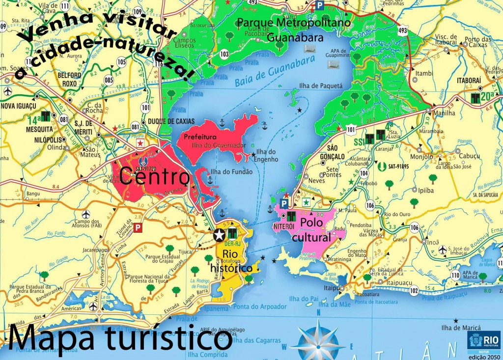Carte de la baie de Guanabara