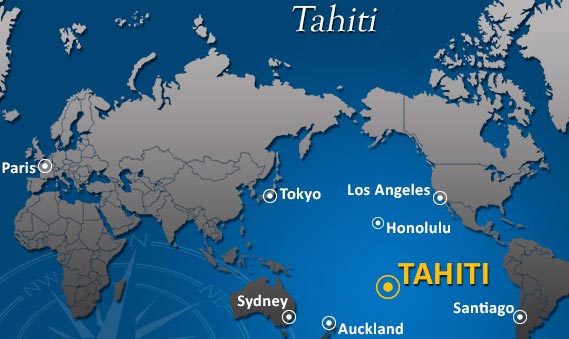 Tahiti - Carte du monde