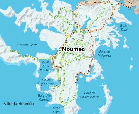 carte de Nouméa