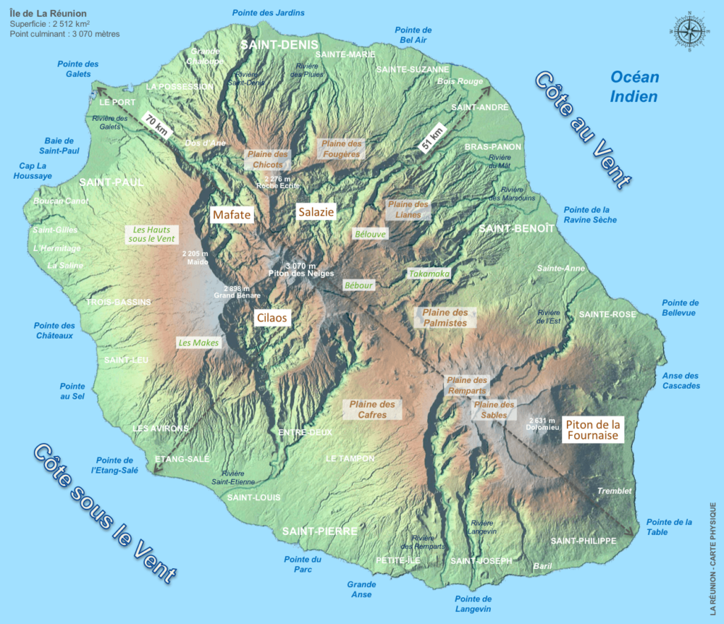 Carte de la Réunion