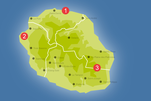 Carte ile de la Réunion