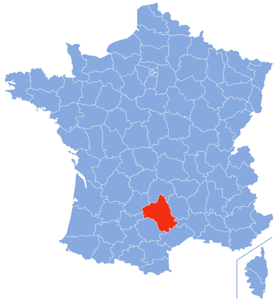 Aveyron- Carte de France