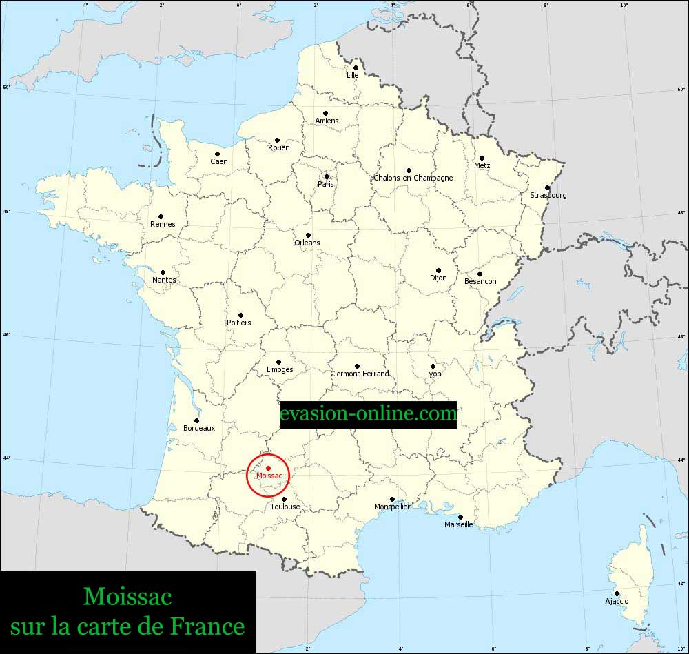 Moissac - Carte de France