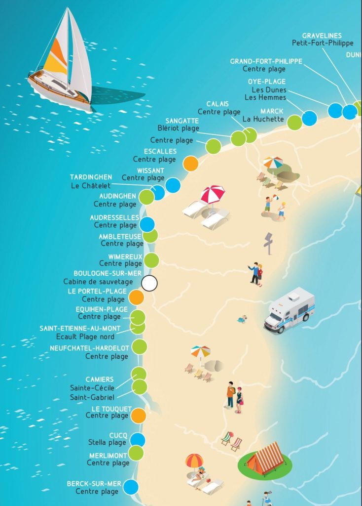 Carte des plages françaises