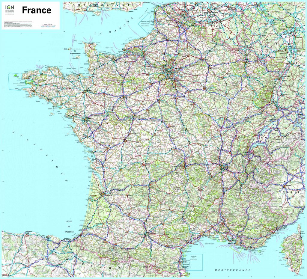 Carte de France détaillée avec ville