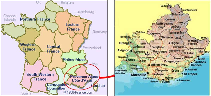 carte de la provence