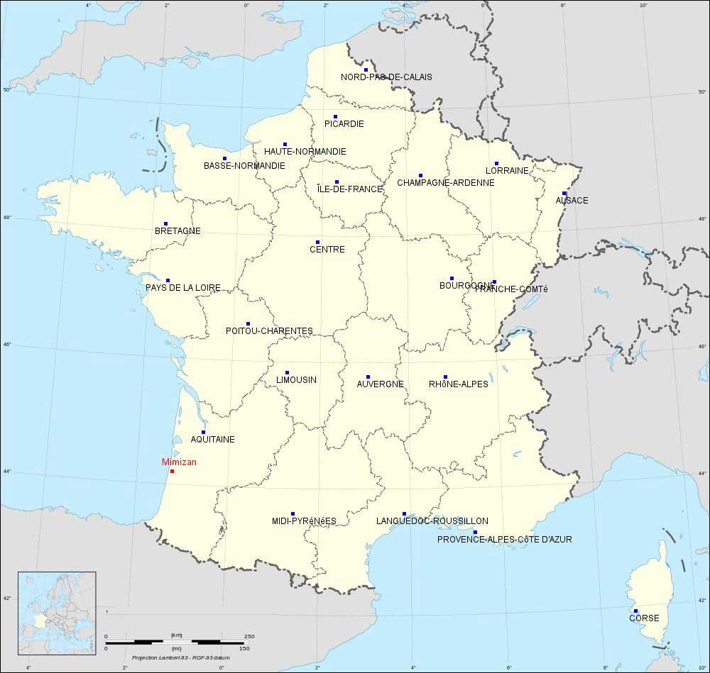 Mimizan - Carte de France