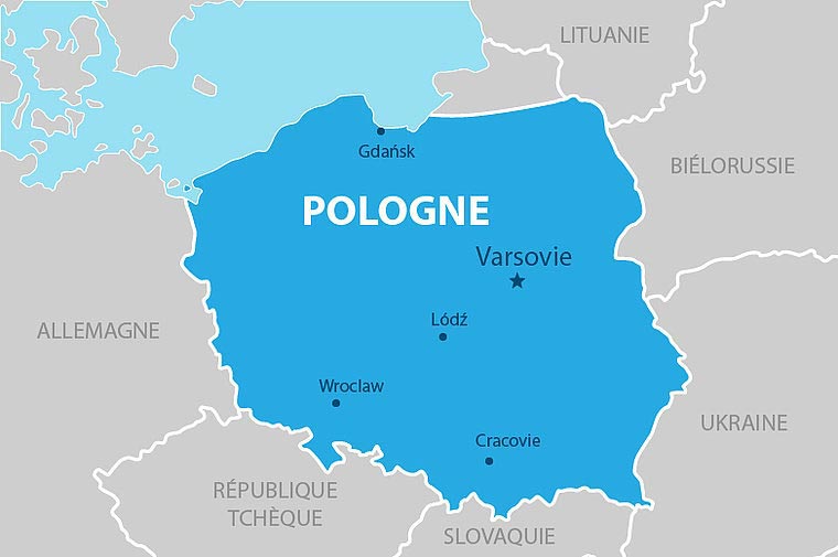 Carte de la Pologne