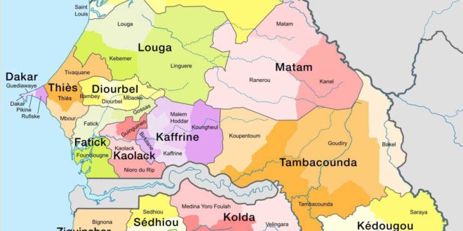 Carte du Sénégal