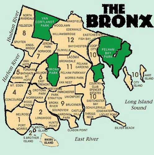 Carte du Bronx