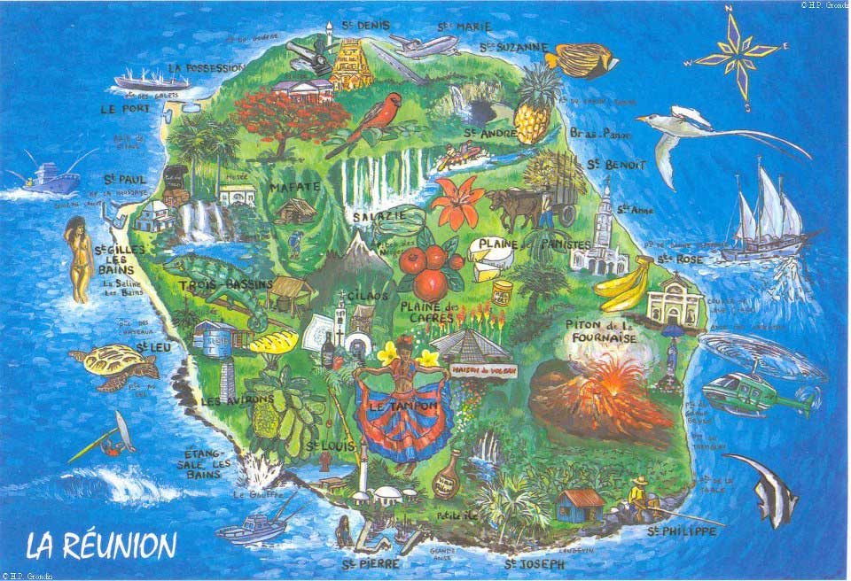Ile de la Réunion - Carte