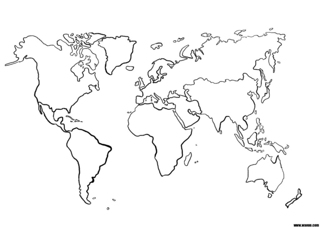Carte du monde à imprimer