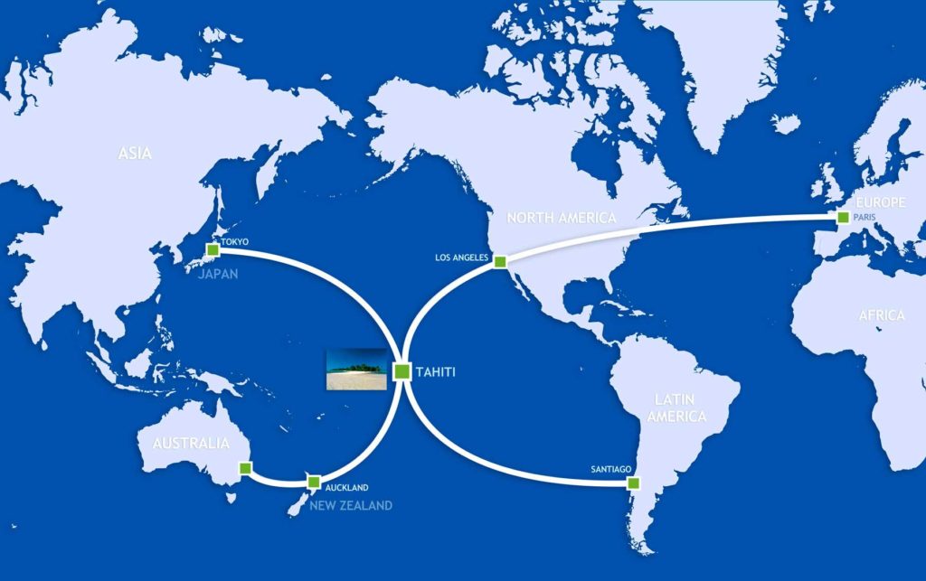 Tahiti carte du monde