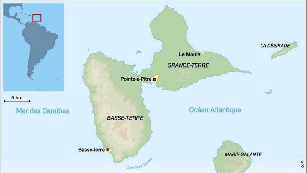 Carte de la Guadeloupe