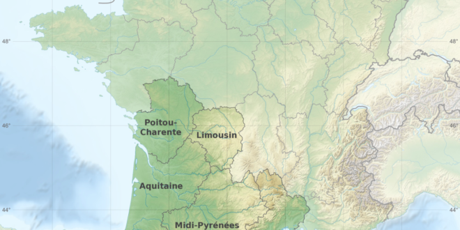 Carte de France - Sud Ouest