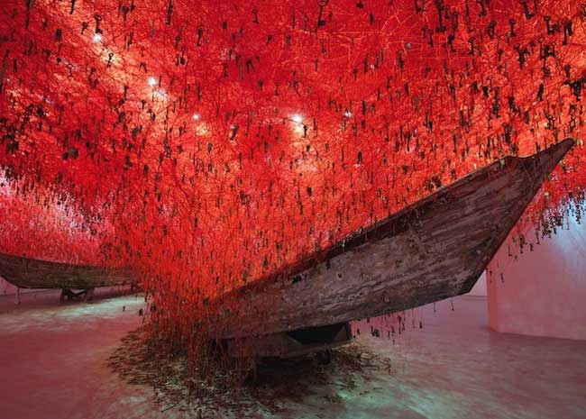 Chiharu Shiota installation