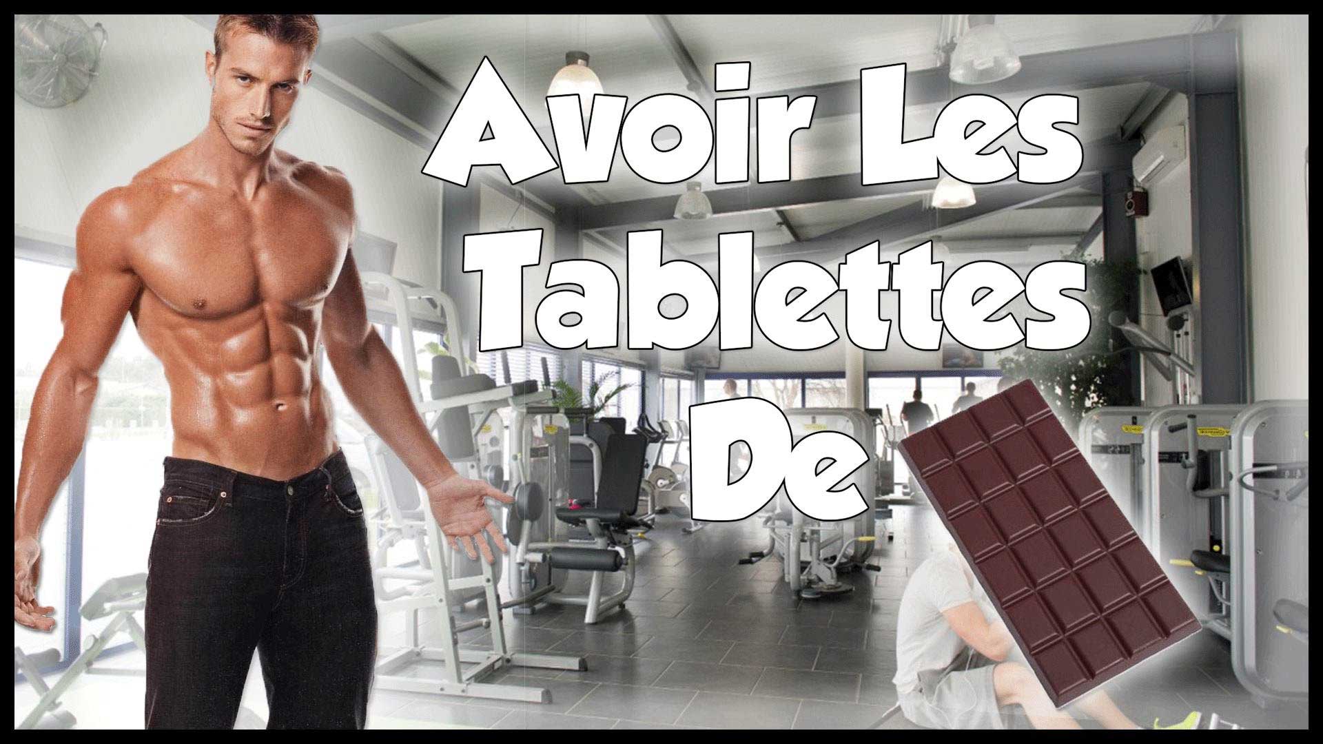 tablettes de chocolat muscles couché