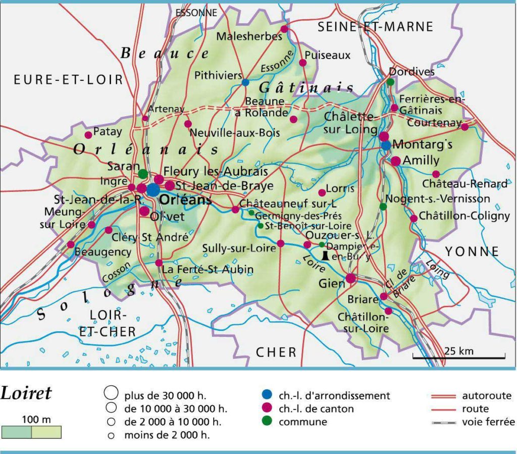 Carte - Département du Loiret